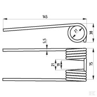 Palec podbieracza Krone, 145 x 75 x 27, Ø … | poltechparts.pl