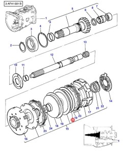 Pierścień oring kosza  3760819M1