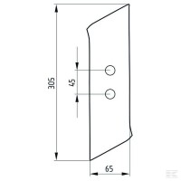 Dłuto lewe Unia VIS 43 | poltechparts.pl