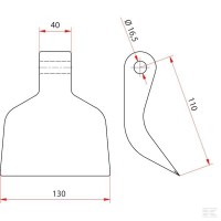Młotek 08 GASPARDO T24004025R | poltechparts.pl