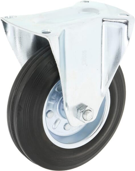 Koło stałe metalowo gumowe z łożyskiem Ø 160x40 mm podstawa montażowa: 135x105 mm nośność 140 kg gopart