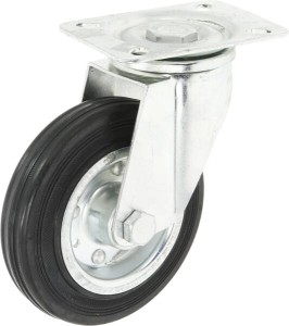 Koło skrętne gumowe Ø 140x37.5 mm podstawa montażowa: 115x85 mm nośność 140 kg Ro-Carr