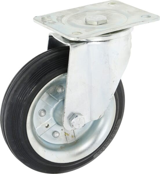 Koło skrętne gumowe Ø 180x50 mm podstawa montażowa: 135x110 mm nośność 220 kg Ro-Carr