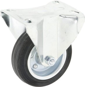 Koło stałe metalowo gumowe z łożyskiem Ø 100x30 mm podstawa montażowa: 100x85 mm nośność 90 kg Ro-Carr