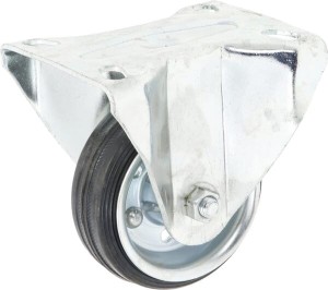 Koło stałe metalowo gumowe z łożyskiem Ø 80x30 mm podstawa montażowa: 100x85 mm nośność 75 kg Ro-Carr
