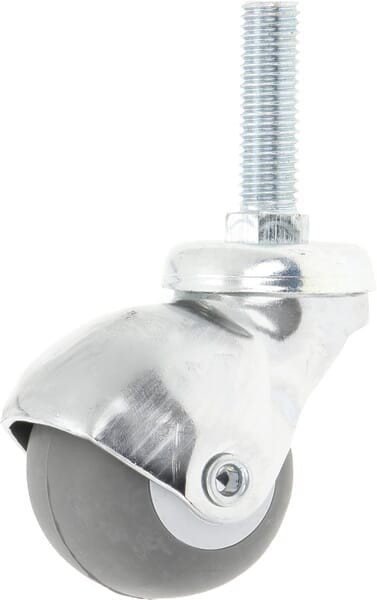Koło skrętne gumowe Ø 40x35 mm, stalowy trzpień mocujący gwintowany nośność 35 kg Ro-Carr