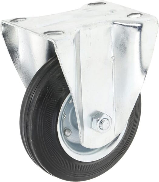 Koło stałe metalowo gumowe z łożyskiem Ø 180x50 mm podstawa montażowa: 145x110 mm nośność 220 kg Ro-Carr
