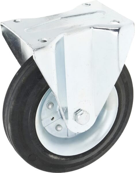 Koło stałe metalowo gumowe z łożyskiem rolkowym Ro-Carr, 200 mm