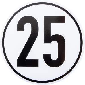 Tablica ostrzegawcza 25 km/h