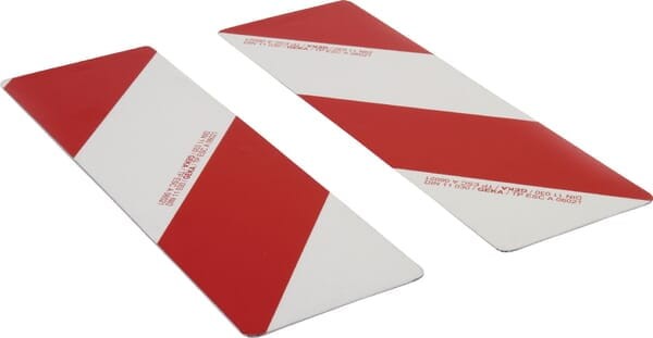 Tablica ostrzegawcza, biało/czerwona 423x141mm
