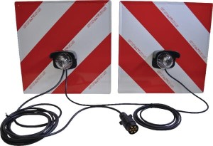 Tablica ostrzegawcza, z lampą