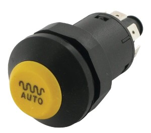 Przełącznik przyciskowy, Auto Vibration, okrągły, żółty