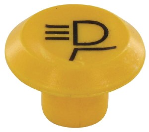 Symbol przełącznika, lamp górnych kabinowych, okrągły żółty