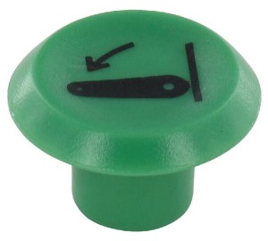 Symbol przełącznika, podnośnika, okrągły, zielony