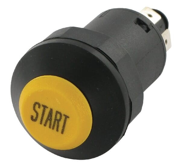 Przełącznik przyciskowy, Start, okrągły, żółty