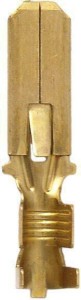 Końcówka przewodu nasadkowa, płaska męska E-2,5 2.5 mm² 6.3 mm z zaczepem, bursztynowa nieizolowana