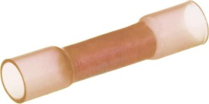 Złącze przewodu zaciskane czerwone z osłoną termokurczliwą 0.5-1.0mm²