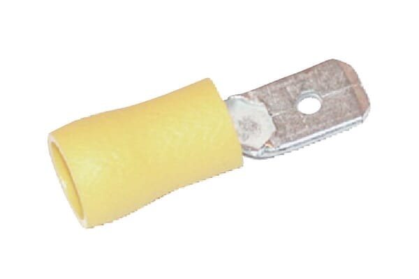 Końcówka przewodu płaska żółta 4.0-6.0mm², 6.3x0.8