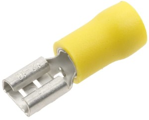 Końcówka przewodu płaska nasadkowa, żeńska, żółta, 4-6 mm² 6.4x0.8 mm 50 szt. Kramp
