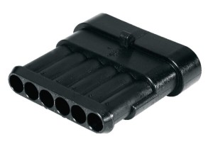 Kostka AMP SuperSeal, wtyczka męska 6-styk.