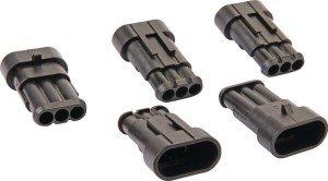 Kostka AMP SuperSeal, wtyczka męska 3-styk.