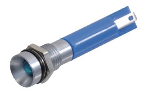 Kontrolka LED, 12V niebieska, przykręcana Ø 9.5 mm APEM