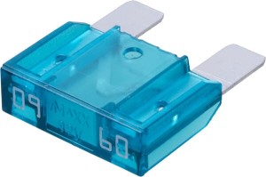 Bezpiecznik płaski Maxi, 32V 60A L=34.3 mm niebieski op. 10 szt. iMaXX