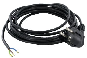 Przewód wymienny gumowy z wtyczką, 3 m 3 x 0.75 mm²