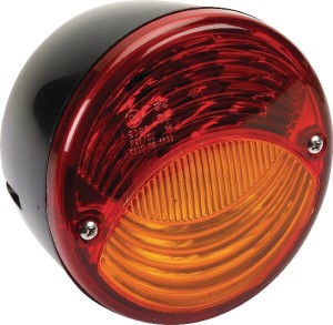 Lampa tylna zespolona, okrągła czerwona/pomarańczowa przykręcana Ø 115 mm Cobo