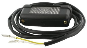 Lampa oświetlania tablicy rejestracyjnej, prostokątna czarna przykręcana z wtyczką 2-pin Cobo