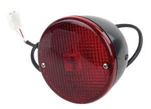Lampa tylna zespolona, okrągła czerwona przykręcana Ø 115 mm z wtyczką AMP Cobo