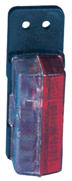 Lampa obrysowa prostokątna 12/24V czerwona/biała przykręcana 122x37x43 mm Jokon