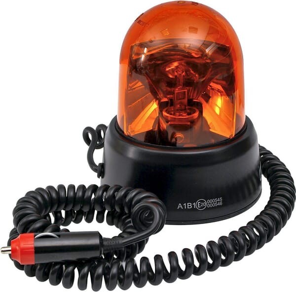 Lampa błyskowa, 12V na magnes, Ø 130 mm L=140 mm
