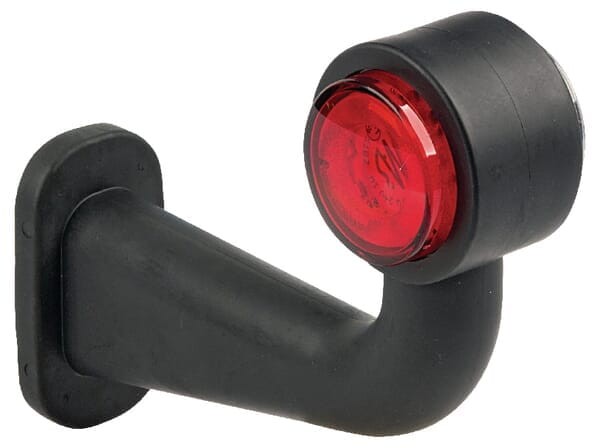 Lampa obrysowa LED, prawa, 12/24V czerwona/przezroczysta, przykręcana Waś