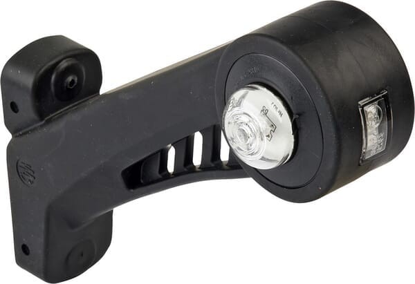 Lampa obrysowa LED, lewa, okrągła, 12/24V pomrańczowa/czerwona/biała, przykręcana Waś