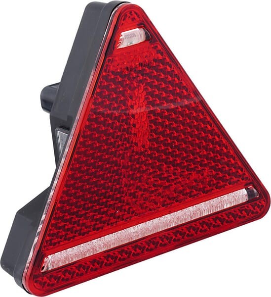 Lampa tylna zespolona LED, prawa, trójkątna, 12/24V czerwona, przykręcana Waś