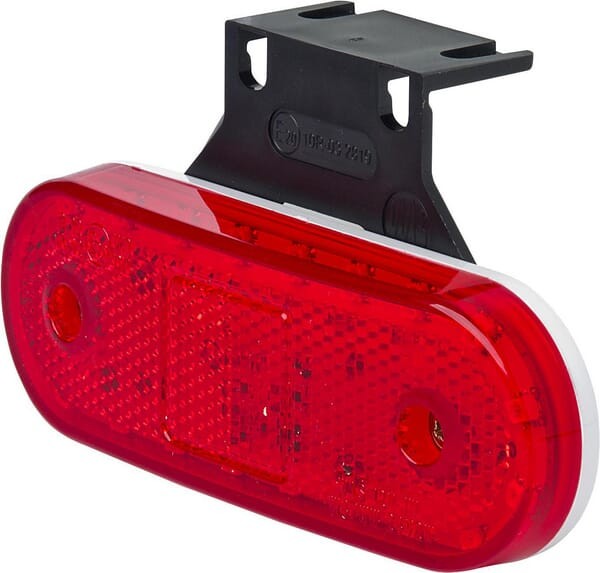 Lampa obrysowa LED, prostokątna, 12/24V czerwona, przykręcana Waś
