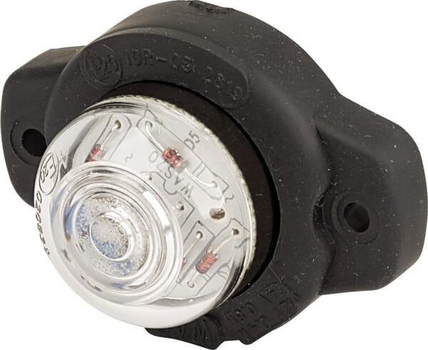 Lampa obrysowa LED, cytryna, 12/24V przezroczysta, przykręcana Waś