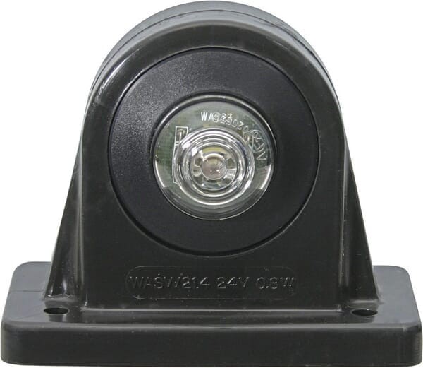 Lampa obrysowa LED, prawa, 12/24V czerwona/przezroczysta, przykręcana Waś