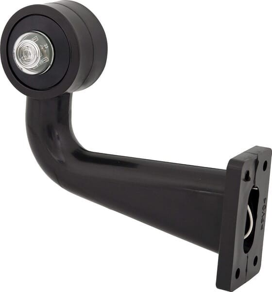 Lampa obrysowa LED, lewa, okrągła, 12/24V czerwona/przezroczysta, przykręcana Waś
