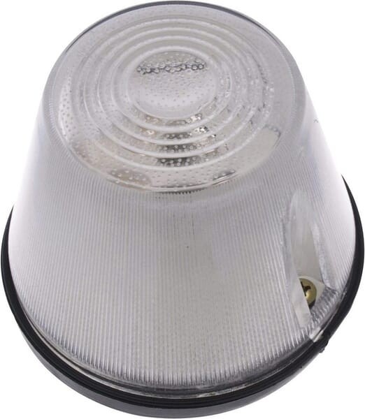 Lampa obrysowa okrągła, 12/24V przezroczysta/biała, przykręcana Waś