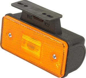 Lampa obrysowa LED, prostokątna, 12/24V pomarańczowa, przykręcana Waś