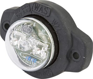 Lampa obrysowa LED, cytryna, 12/24V biała, przykręcana Waś