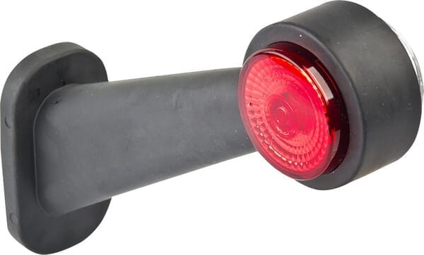 Lampa obrysowa LED, prawa, 12/24V czerwona/przezroczysta, przykręcana Waś