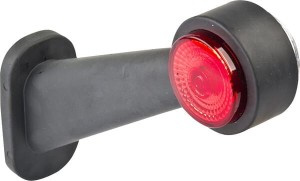 Lampa obrysowa LED, prawa, 12/24V czerwona/przezroczysta, przykręcana Waś
