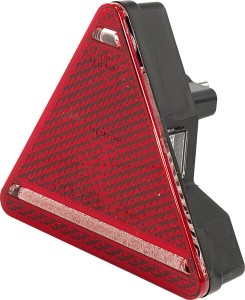 Lampa tylna zespolona LED, lewa, trójkątna, 12/24V pomarańczowa/czerwona, przykręcana Waś