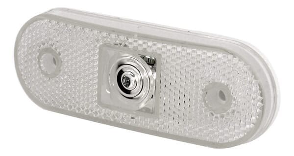 Lampa obrysowa LED, prostokątna, 12/24V przezroczysta, przykręcana Waś