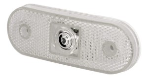 Lampa obrysowa LED, prostokątna, 12/24V przezroczysta, przykręcana Waś