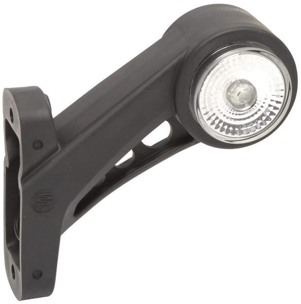 Lampa obrysowa LED, lewa, okrągła, 12/24V pomrańczowa/czerwona/biała, przykręcana Waś