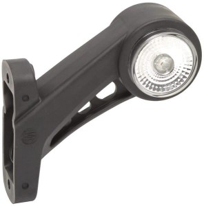 Lampa obrysowa LED, lewa, okrągła, 12/24V pomrańczowa/czerwona/biała, przykręcana Waś